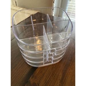 Makeup Jewelry Clear Organizer With 6 Pull-out Trays 5.5”x6.5” Storage Container